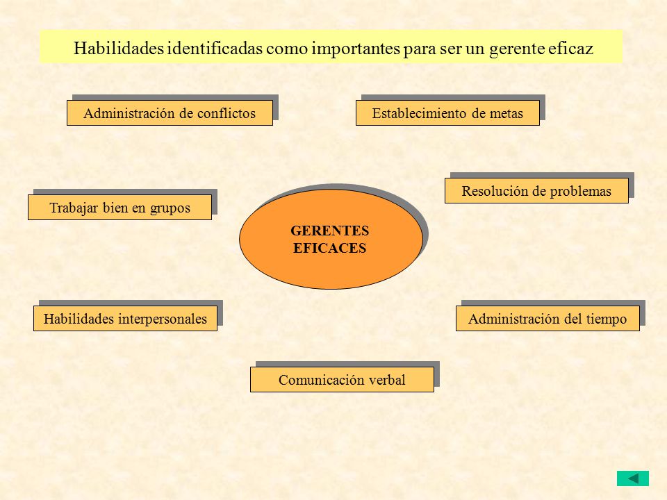 Habilidades identificadas como importantes para ser un gerente eficaz