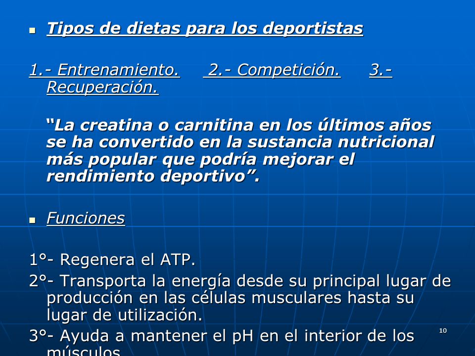 Tipos de dietas para los deportistas
