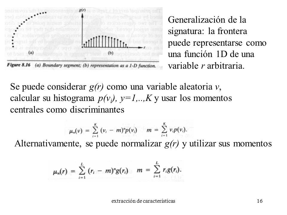 extracción de características