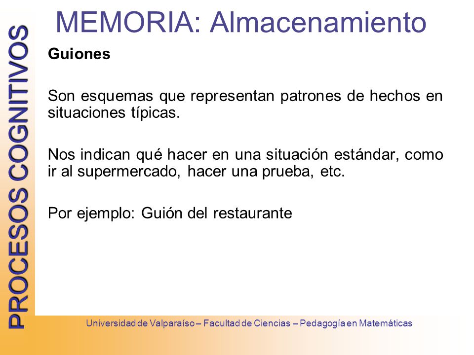 MEMORIA: Almacenamiento