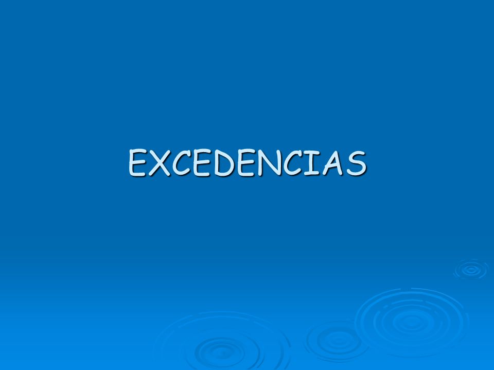 EXCEDENCIAS