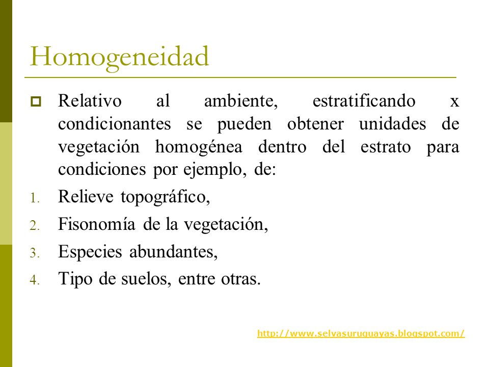 Homogeneidad