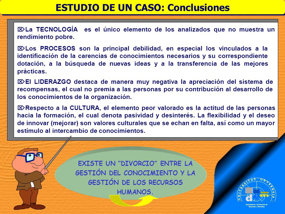 ESTUDIO DE UN CASO: Conclusiones
