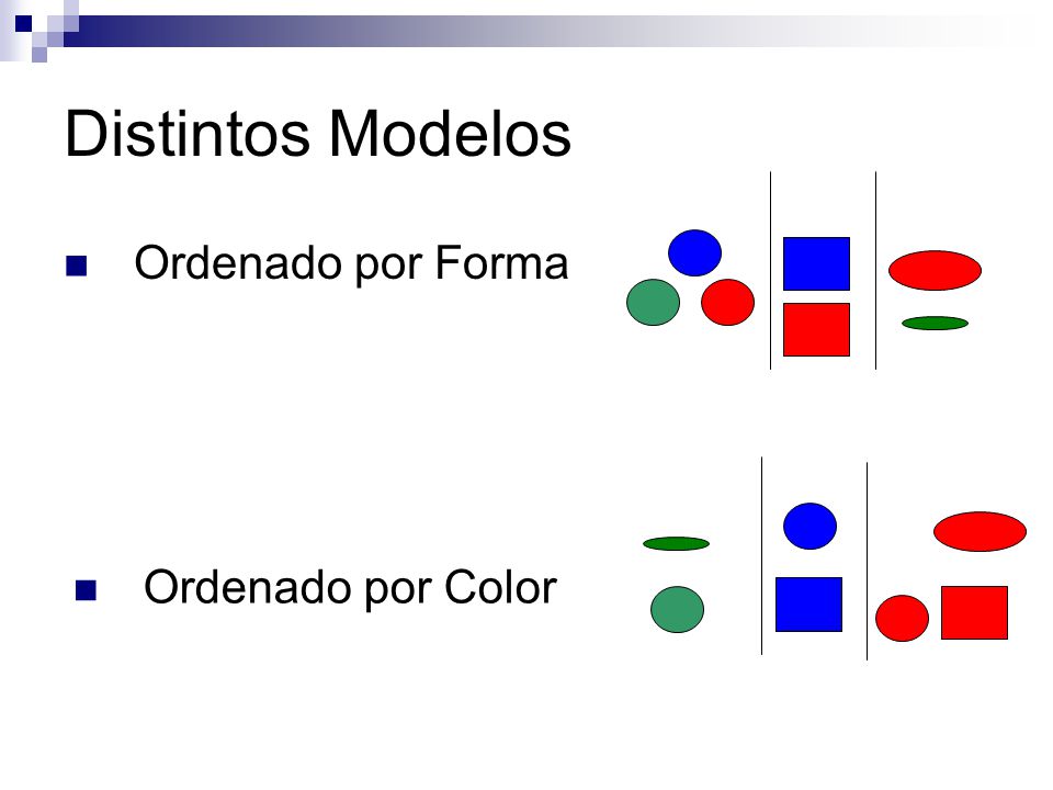Distintos Modelos Ordenado por Forma Ordenado por Color