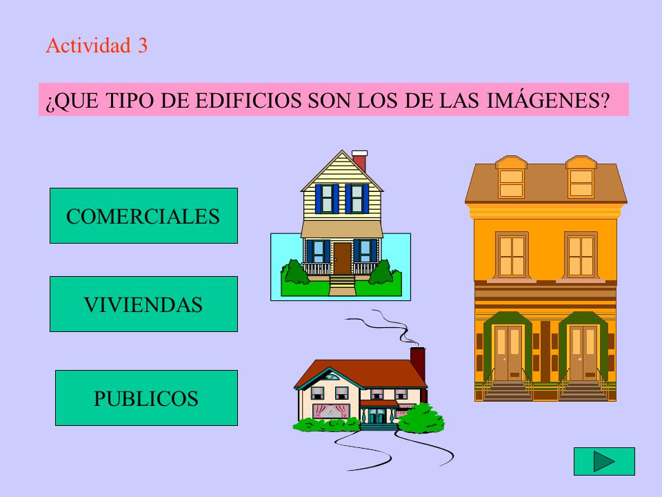 Actividad 3 ¿QUE TIPO DE EDIFICIOS SON LOS DE LAS IMÁGENES COMERCIALES VIVIENDAS PUBLICOS