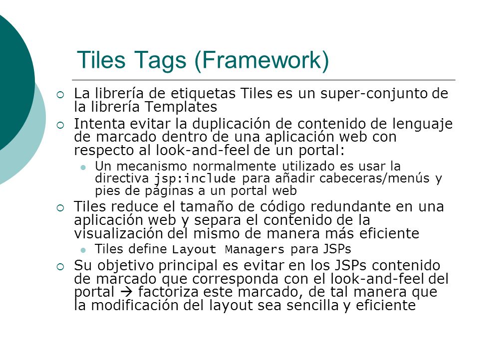 Tiles Tags (Framework)
