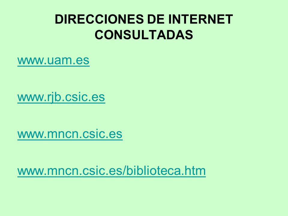 DIRECCIONES DE INTERNET CONSULTADAS