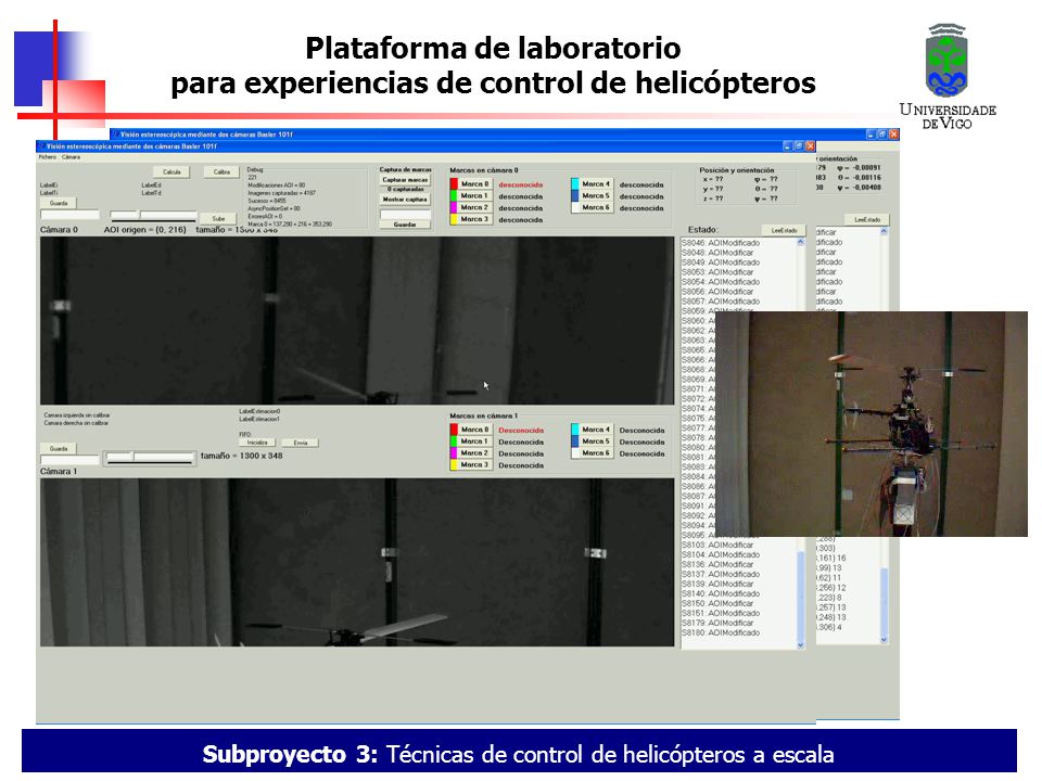 Plataforma de laboratorio para experiencias de control de helicópteros