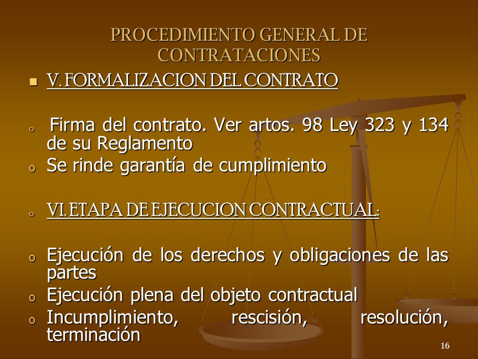 PROCEDIMIENTO GENERAL DE CONTRATACIONES
