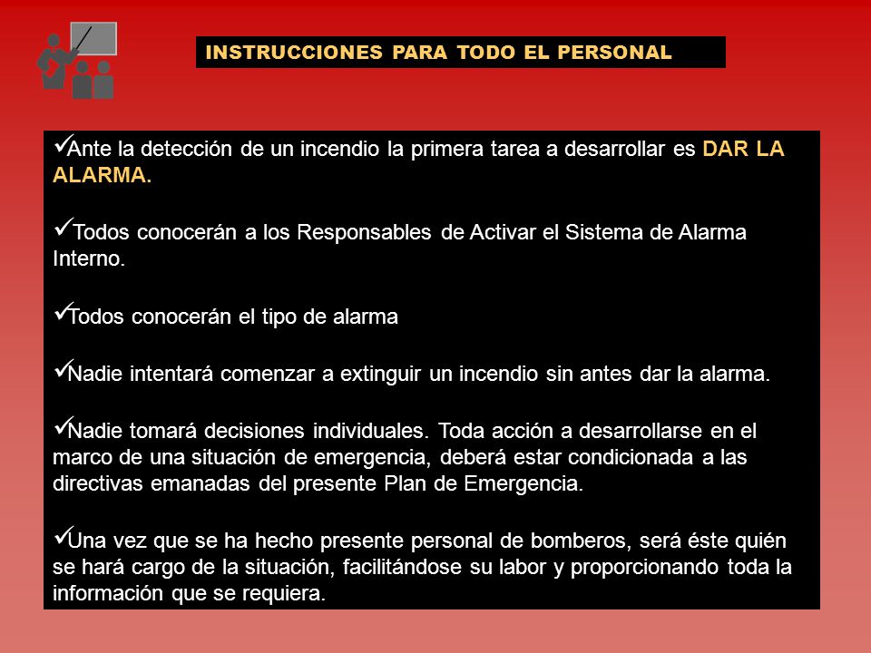 Todos conocerán el tipo de alarma