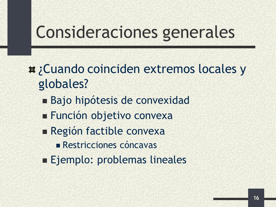 Consideraciones generales