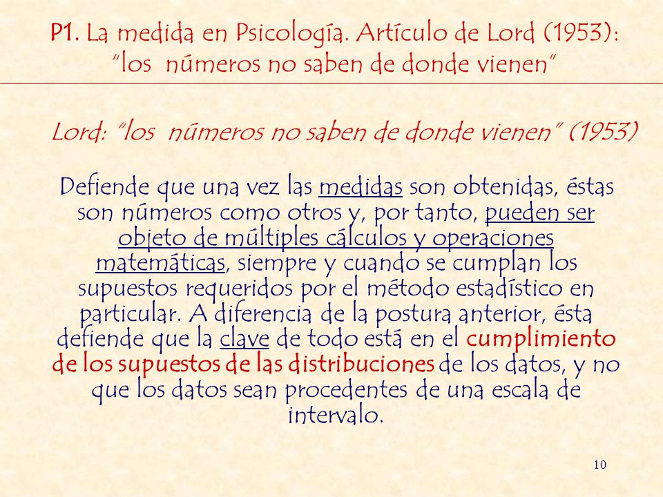 Lord: los números no saben de donde vienen (1953)