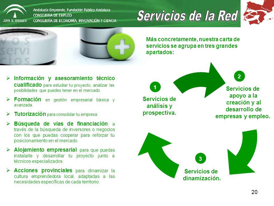Servicios de la Red Más concretamente, nuestra carta de servicios se agrupa en tres grandes apartados: