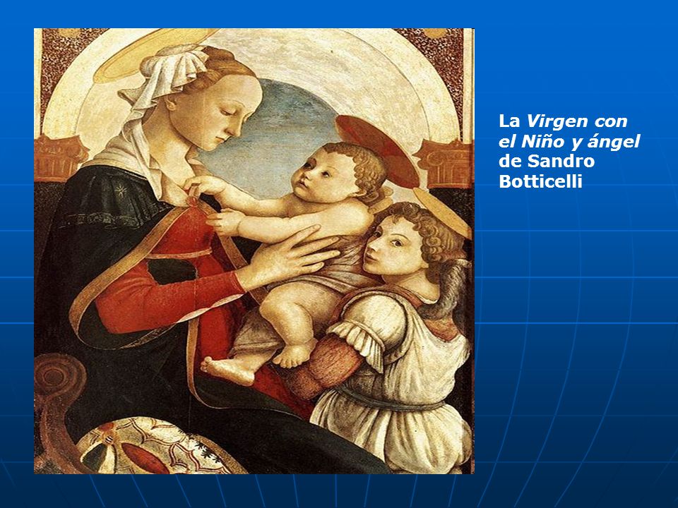 La Virgen con el Niño y ángel de Sandro Botticelli