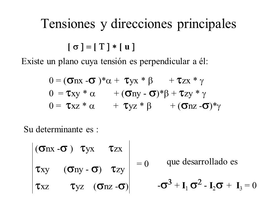 Tensiones y direcciones principales