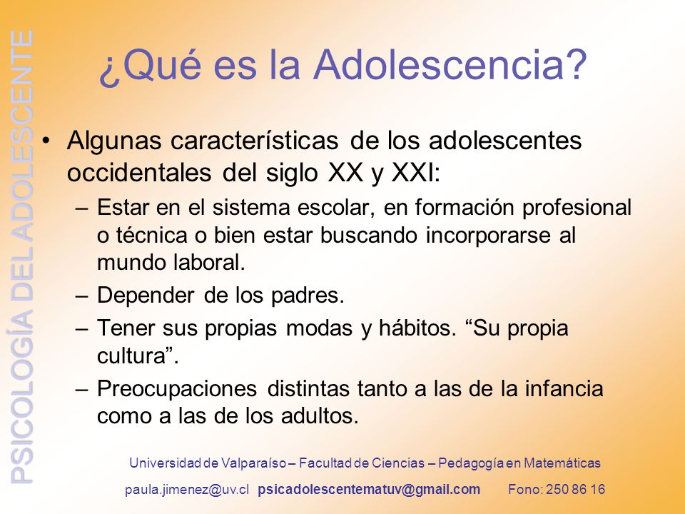 ¿Qué es la Adolescencia