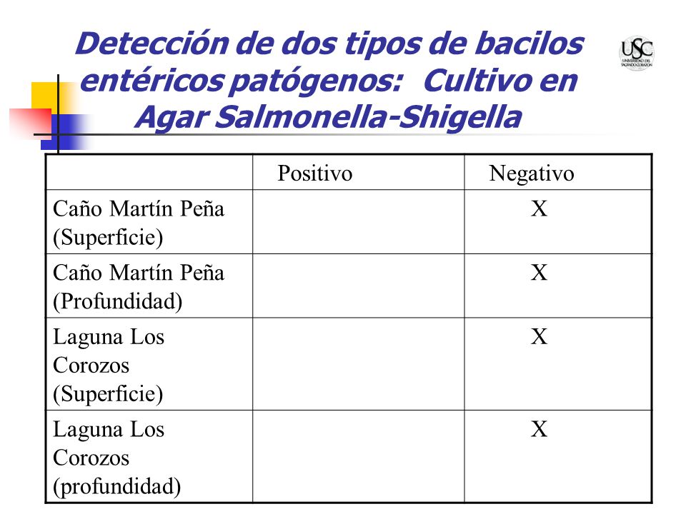 Detección de dos tipos de bacilos entéricos patógenos: