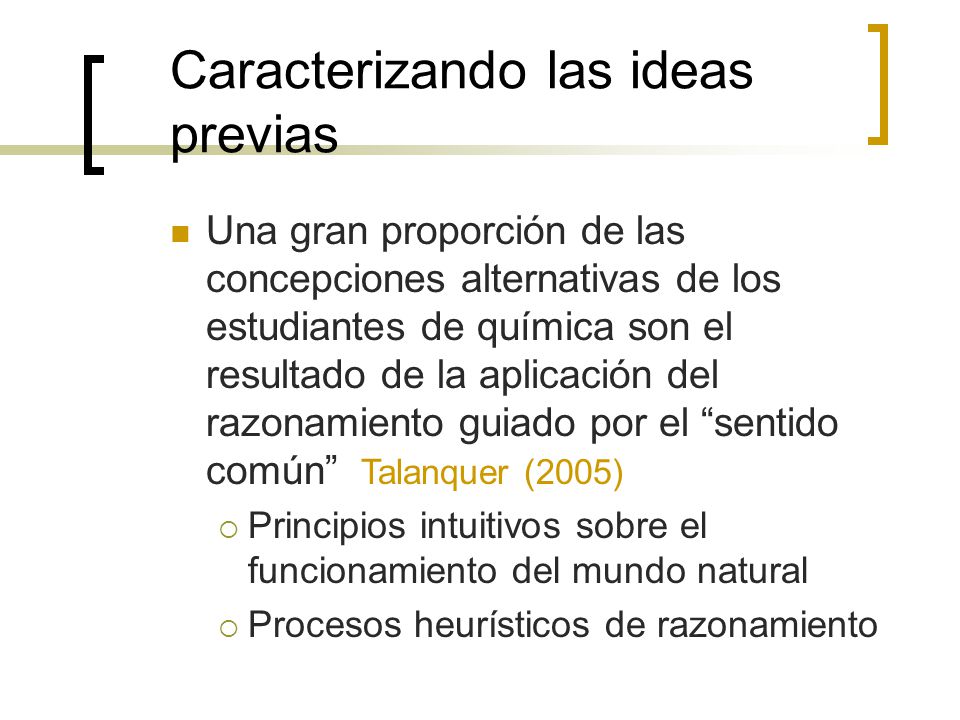 Caracterizando las ideas previas