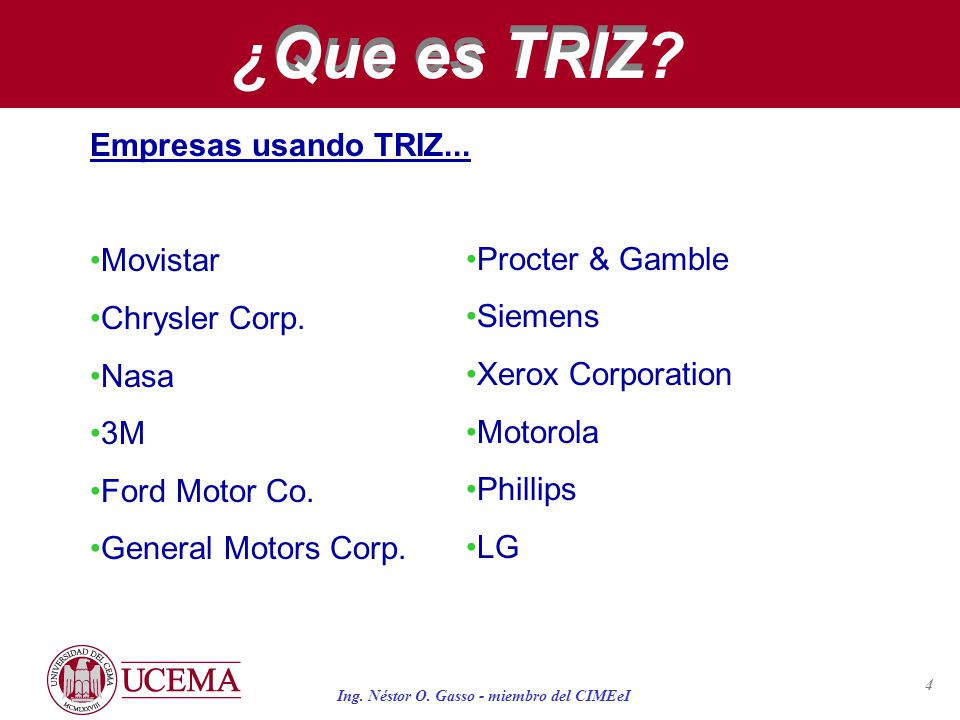 Que es TRIZ ¿Que es TRIZ Empresas usando TRIZ... Movistar