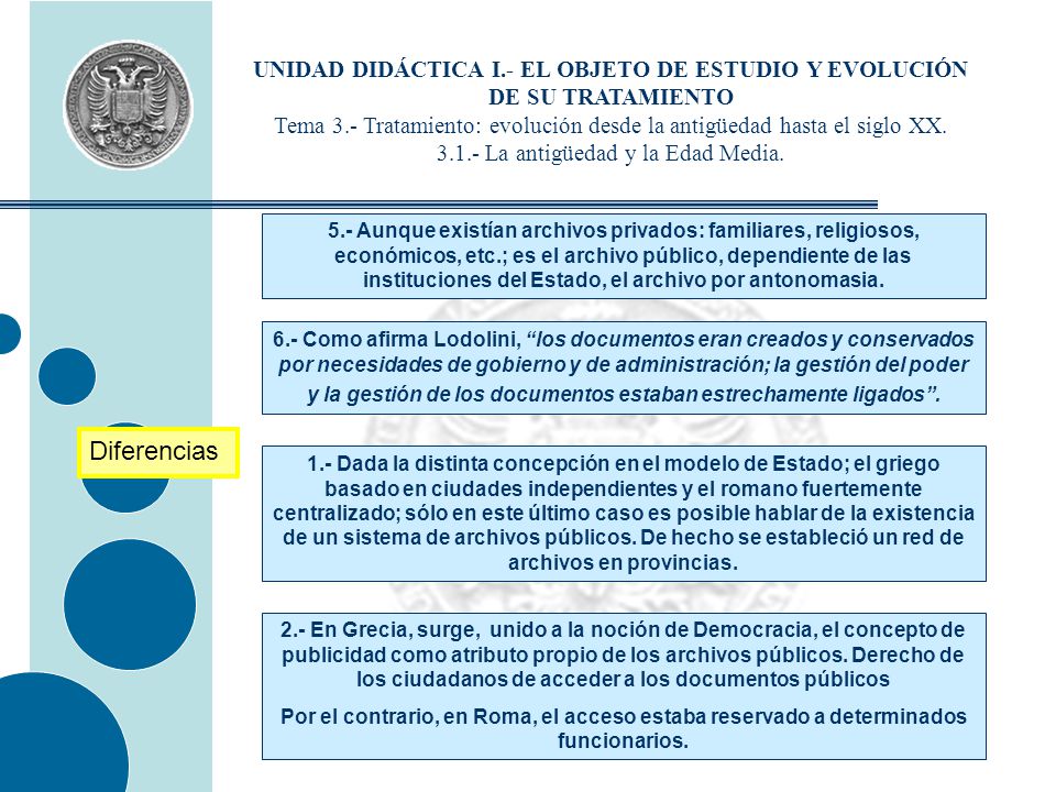 UNIDAD DIDÁCTICA I.- EL OBJETO DE ESTUDIO Y EVOLUCIÓN DE SU TRATAMIENTO