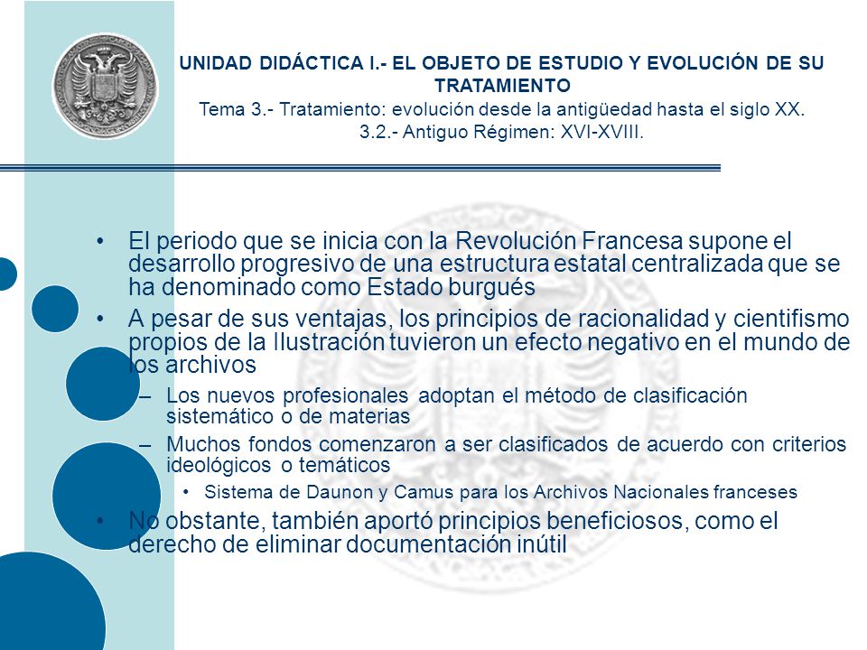UNIDAD DIDÁCTICA I.- EL OBJETO DE ESTUDIO Y EVOLUCIÓN DE SU TRATAMIENTO