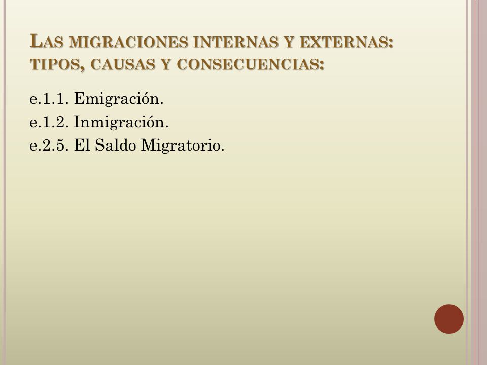 Las migraciones internas y externas: tipos, causas y consecuencias:
