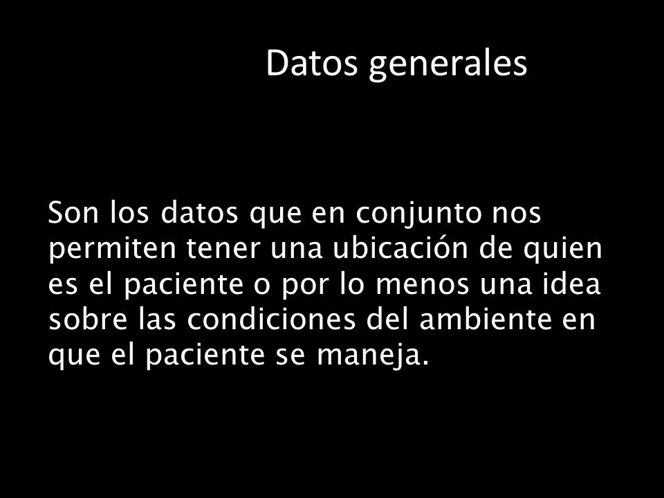 Datos generales
