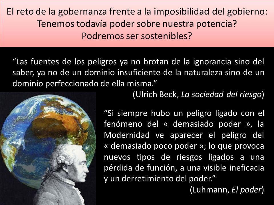 El reto de la gobernanza frente a la imposibilidad del gobierno: