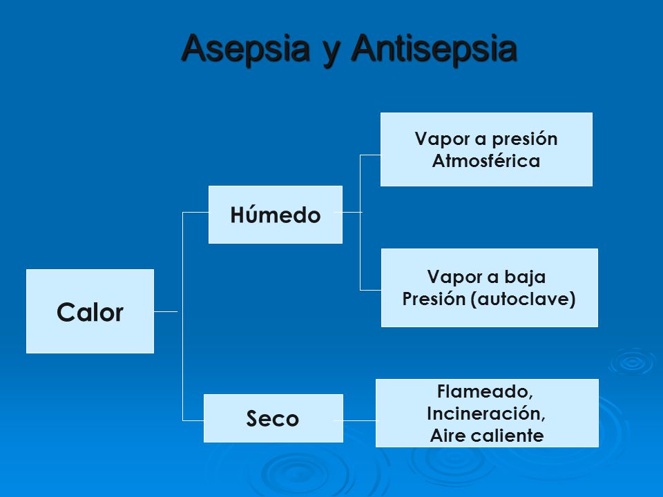 Asepsia y Antisepsia Calor Húmedo Seco Vapor a presión Atmosférica