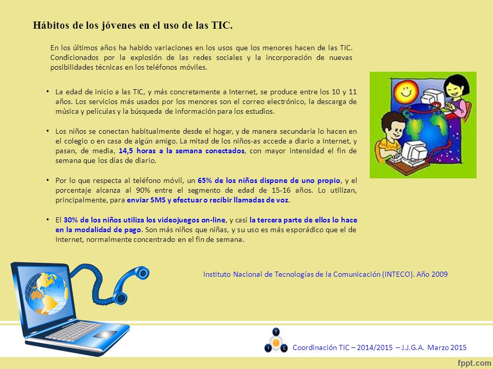 Hábitos de los jóvenes en el uso de las TIC.