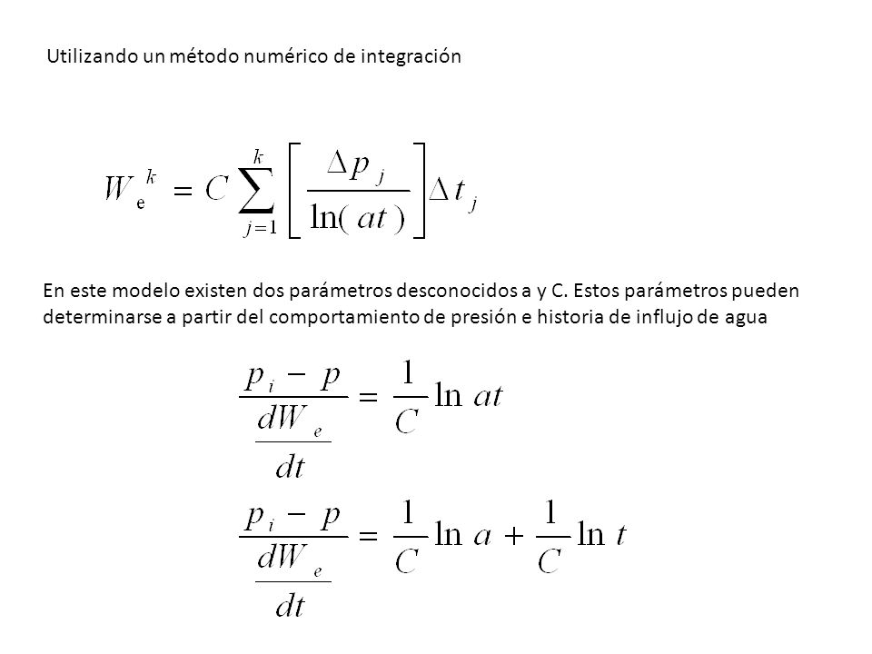 Utilizando un método numérico de integración