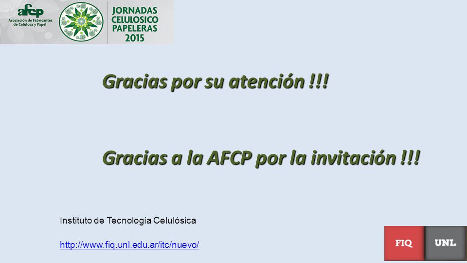 Gracias por su atención !!! Gracias a la AFCP por la invitación !!!