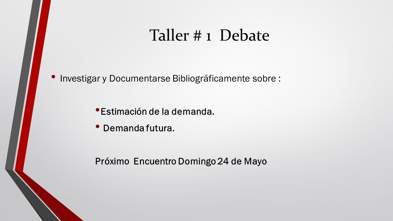 Taller # 1 Debate Investigar y Documentarse Bibliográficamente sobre :