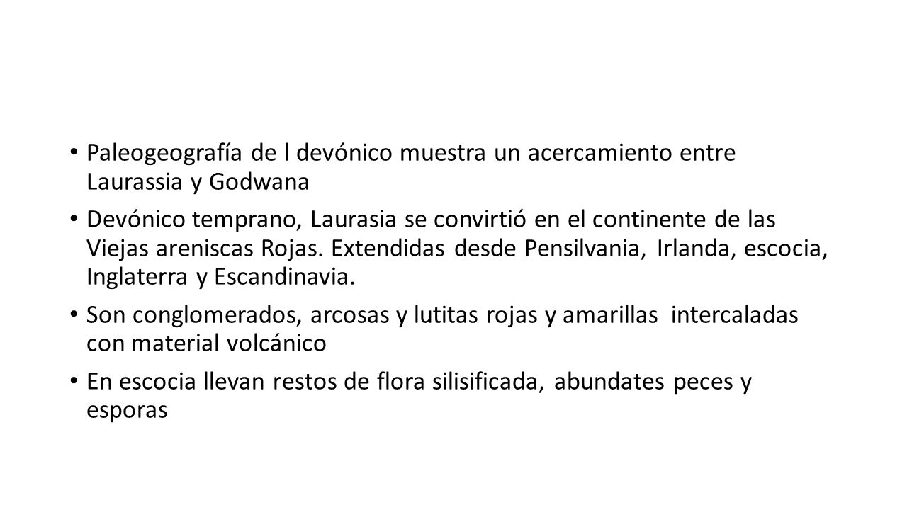Paleogeografía de l devónico muestra un acercamiento entre Laurassia y Godwana
