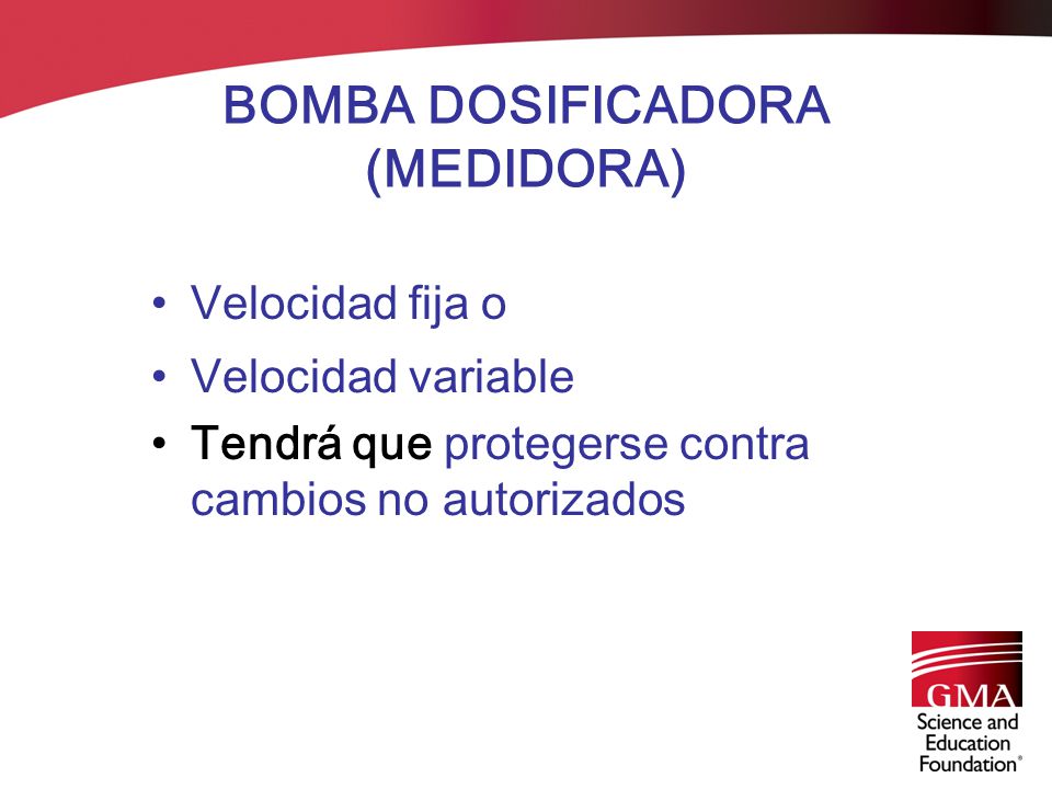 BOMBA DOSIFICADORA (MEDIDORA)