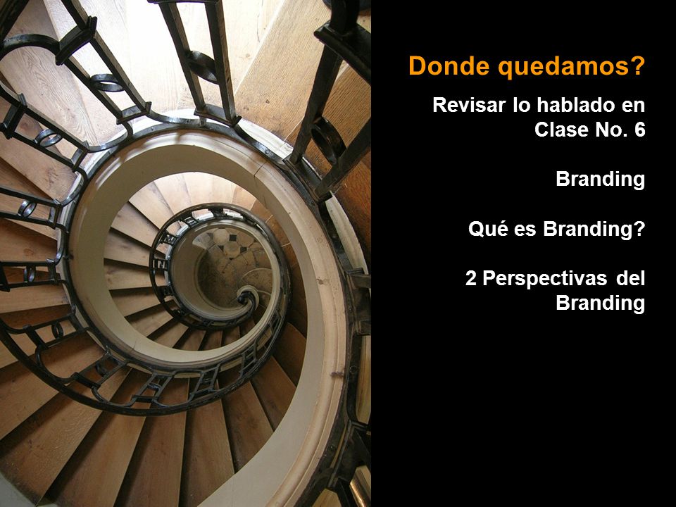 Donde quedamos Revisar lo hablado en Clase No. 6 Branding