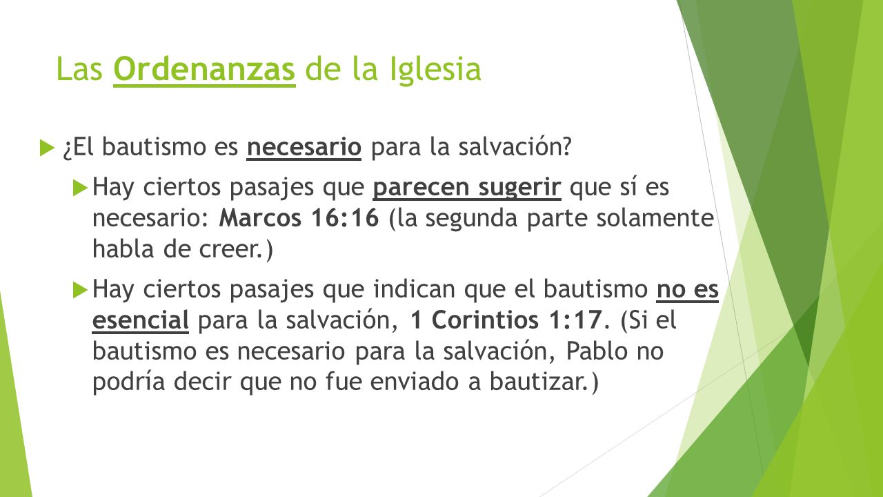 Las Ordenanzas de la Iglesia