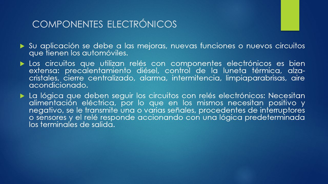 COMPONENTES ELECTRÓNICOS