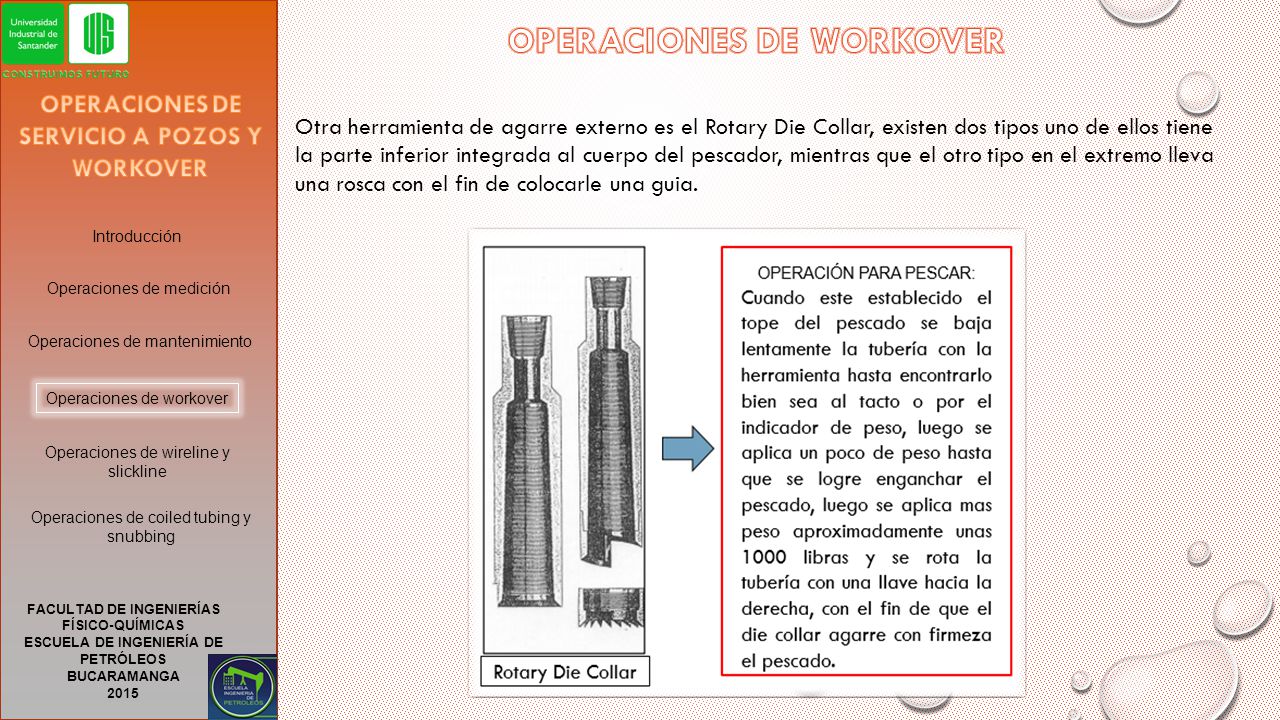OPERACIONES DE WORKOVER