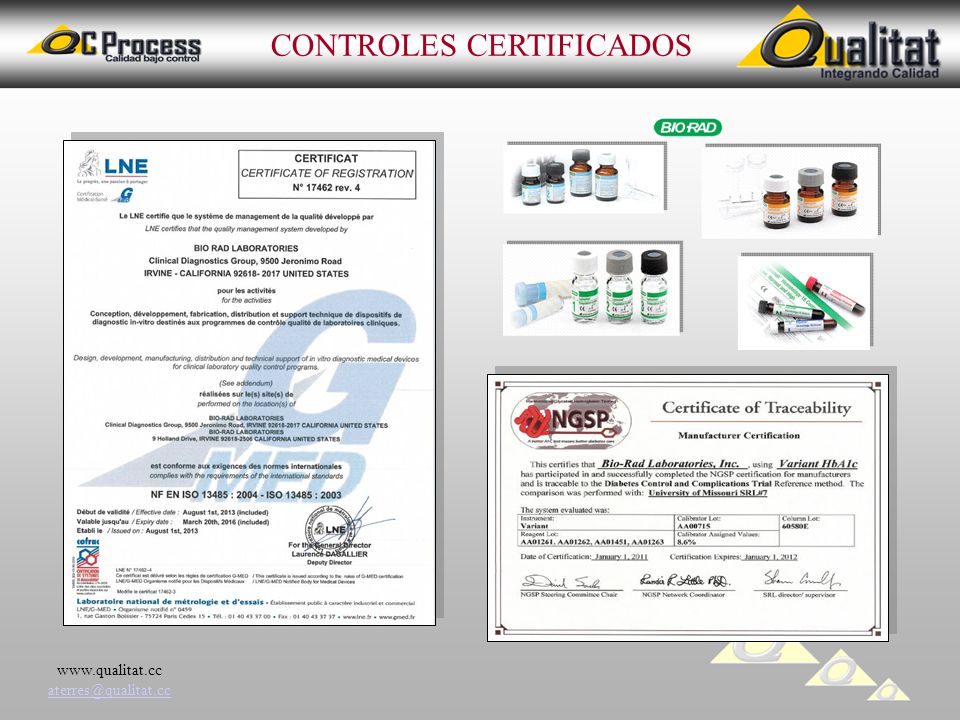 CONTROLES CERTIFICADOS