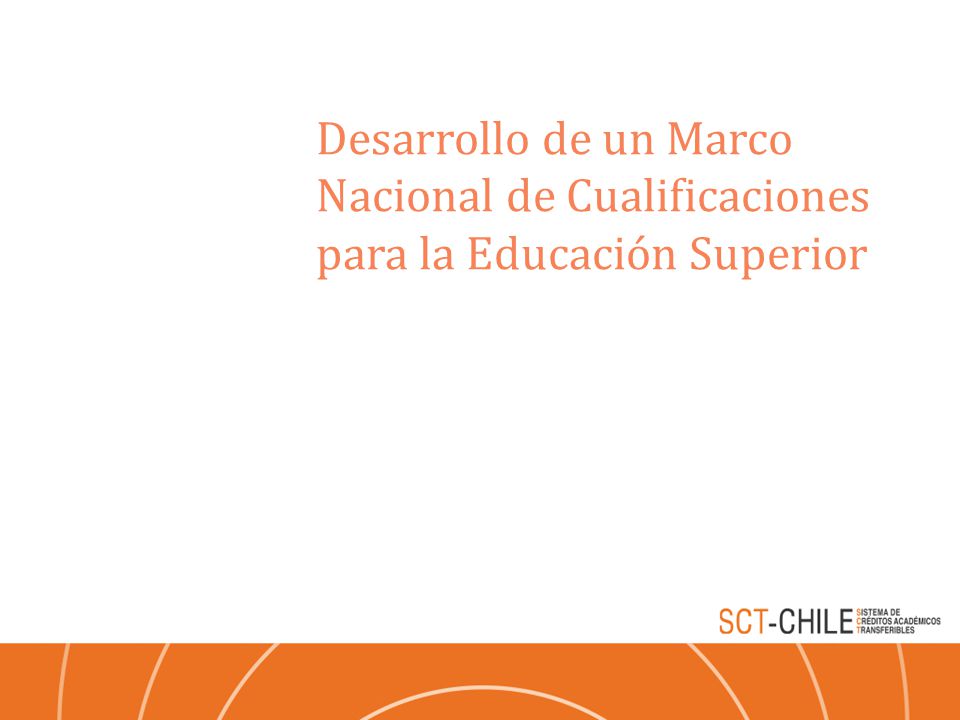 Desarrollo de un Marco Nacional de Cualificaciones para la Educación Superior