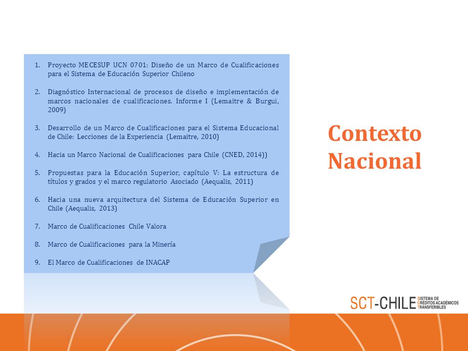 Proyecto MECESUP UCN 0701: Diseño de un Marco de Cualificaciones para el Sistema de Educación Superior Chileno