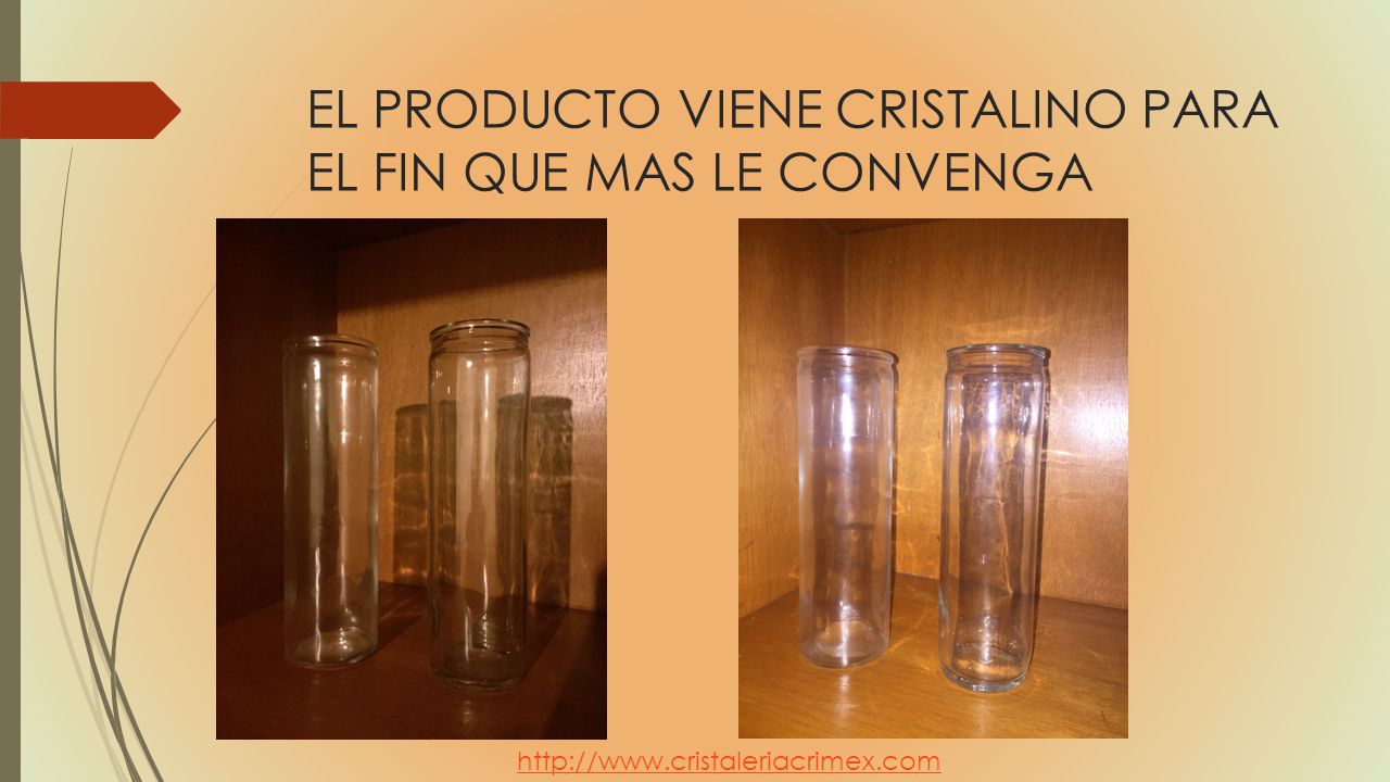 EL PRODUCTO VIENE CRISTALINO PARA EL FIN QUE MAS LE CONVENGA