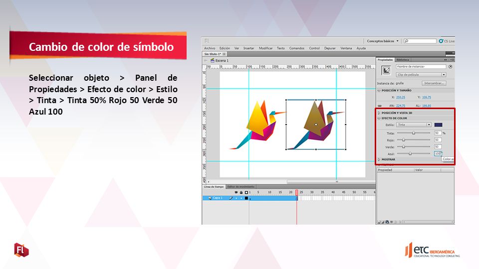 Cambio de color de símbolo