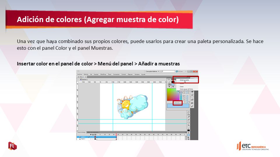 Adición de colores (Agregar muestra de color)