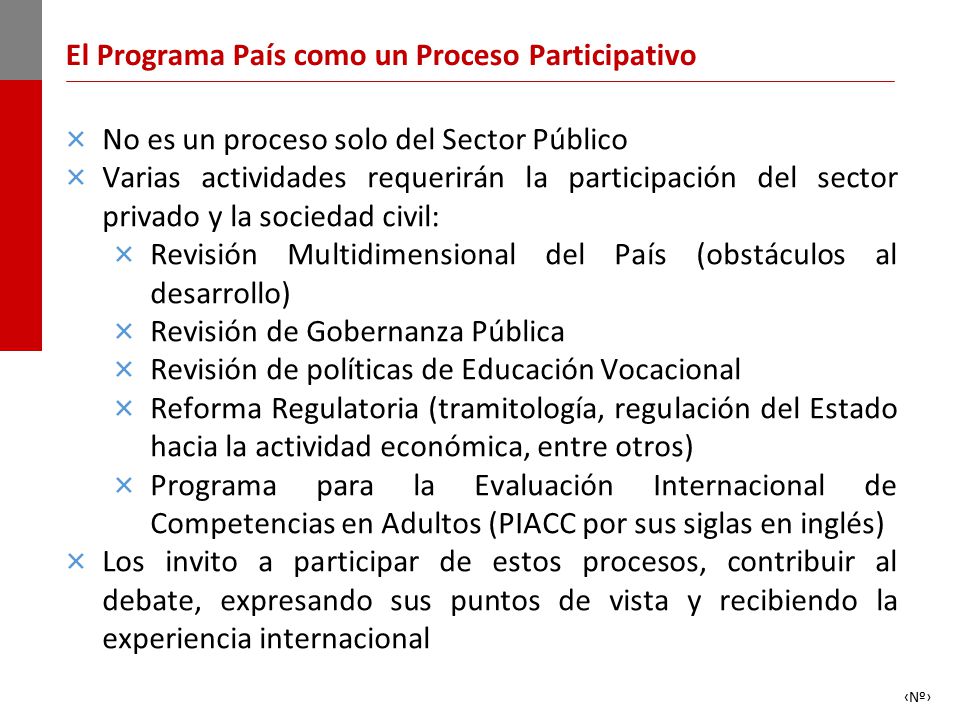 El Programa País como un Proceso Participativo