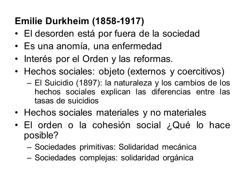 El desorden está por fuera de la sociedad