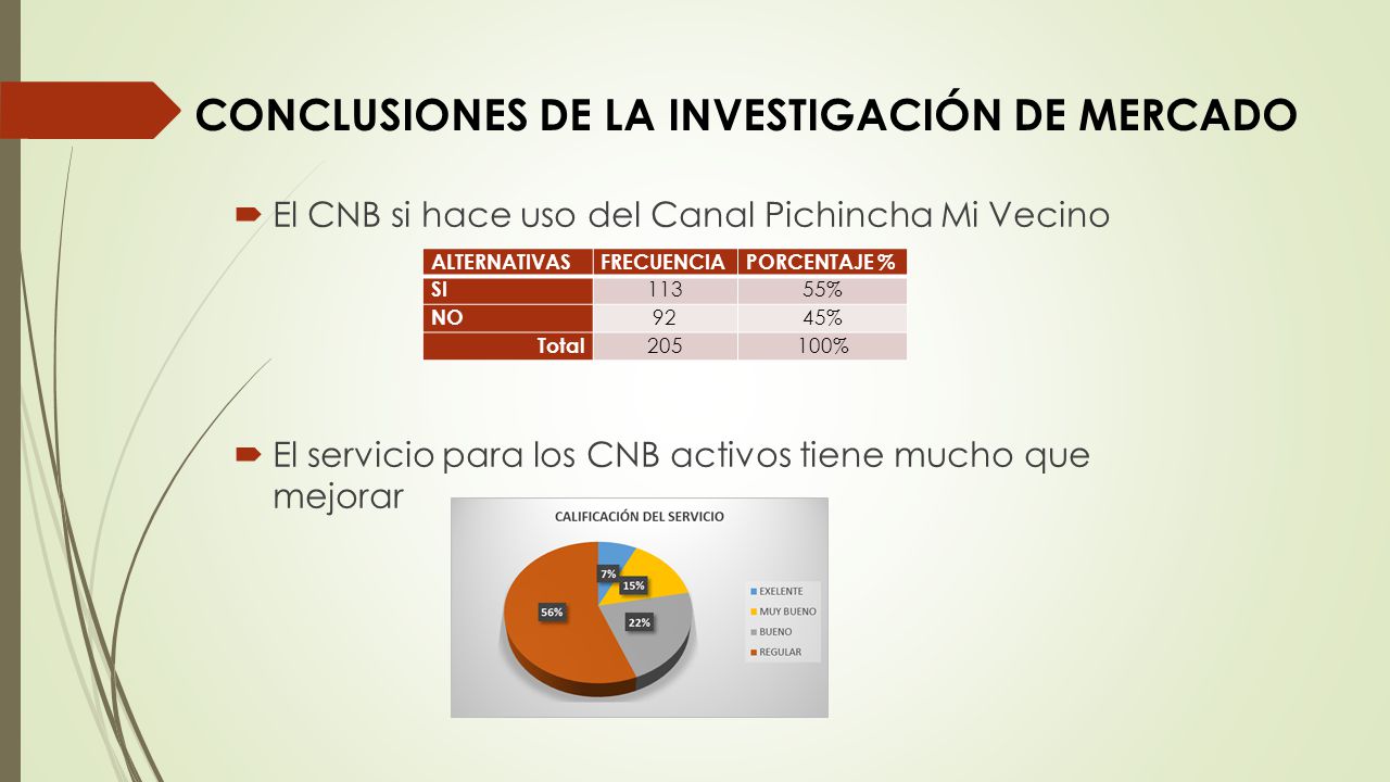 CONCLUSIONES DE LA INVESTIGACIÓN DE MERCADO