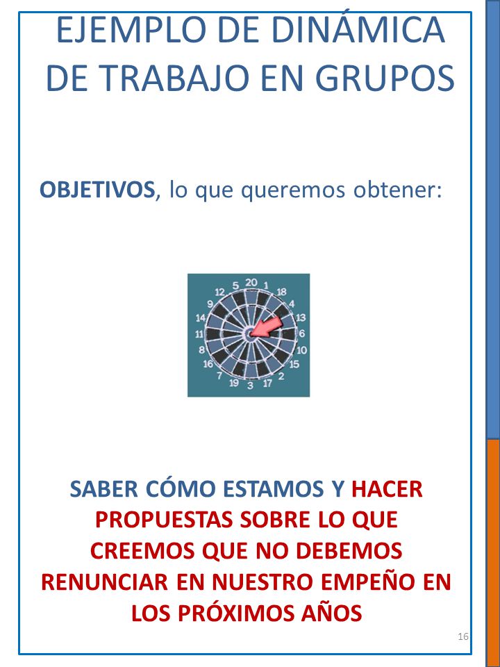 EJEMPLO DE DINÁMICA DE TRABAJO EN GRUPOS