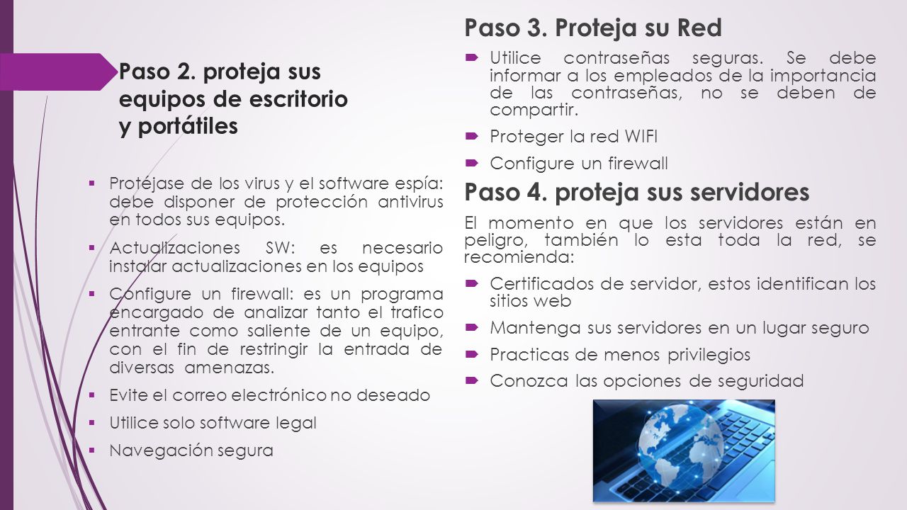 Paso 2. proteja sus equipos de escritorio y portátiles